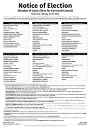 Notice of Election - elections on 6 May 2021